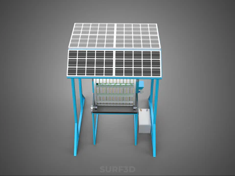 SOLAR PANEL IOT ROTARY HYDROPONIC GARDEN PLANT FARM SYSTEM WHEEL 3D Model