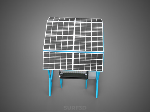 SOLAR PANEL IOT ROTARY HYDROPONIC GARDEN PLANT FARM SYSTEM WHEEL 3D Modell