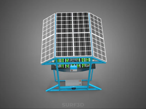 SOLAR PANEL IOT ROTARY HYDROPONIC GARDEN PLANT FARM SYSTEM WHEEL 3D Model