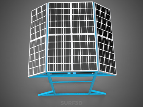 SOLAR PANEL IOT ROTARY HYDROPONIC GARDEN PLANT FARM SYSTEM WHEEL 3D Modell