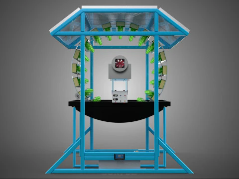 SOLAR PANEL IOT ROTARY HYDROPONIC GARDEN PLANT FARM SYSTEM WHEEL 3D Model