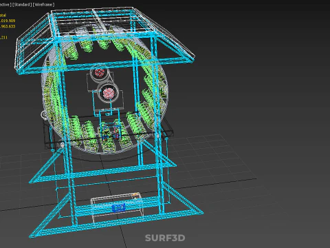 SOLAR PANEL IOT ROTARY HYDROPONIC GARDEN PLANT FARM SYSTEM WHEEL 3D Model