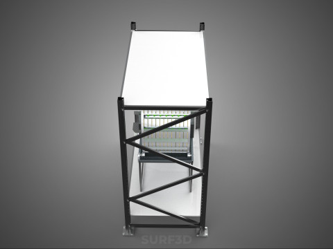 SHELF RACK ROTARY HYDROPONIC SPIN GARDEN PLANT FARM SYSTEM WHEEL 3D Model