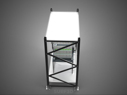 SHELF RACK ROTARY HYDROPONIC SPIN GARDEN PLANT FARM SYSTEM WHEEL 3D Model