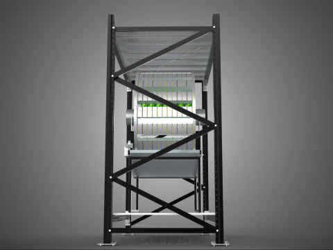 SHELF RACK ROTARY HYDROPONIC SPIN GARDEN PLANT FARM SYSTEM WHEEL 3D Model