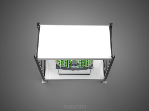SHELF RACK ROTARY HYDROPONIC SPIN GARDEN PLANT FARM SYSTEM WHEEL 3D Model