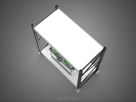 SHELF RACK ROTARY HYDROPONIC SPIN GARDEN PLANT FARM SYSTEM WHEEL 3D Model