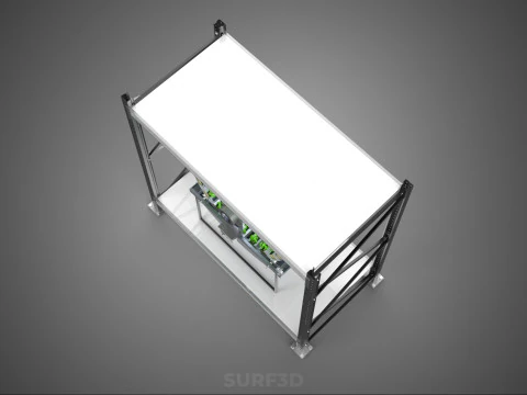 SHELF RACK ROTARY HYDROPONIC SPIN GARDEN PLANT FARM SYSTEM WHEEL 3D Model