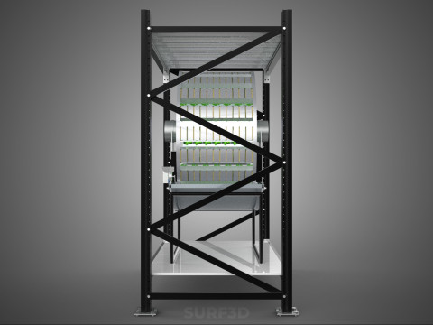 SHELF RACK ROTARY HYDROPONIC SPIN GARDEN PLANT FARM SYSTEM WHEEL 3D Model