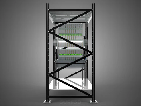 SHELF RACK ROTARY HYDROPONIC SPIN GARDEN PLANT FARM SYSTEM WHEEL 3D Model