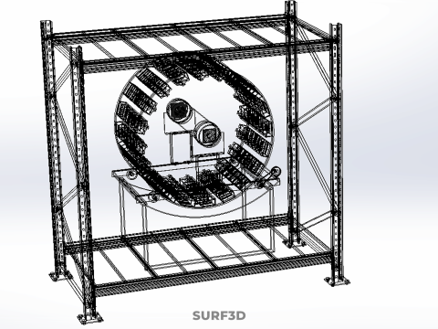 SHELF RACK ROTARY HYDROPONIC SPIN GARDEN PLANT FARM SYSTEM WHEEL 3D Model
