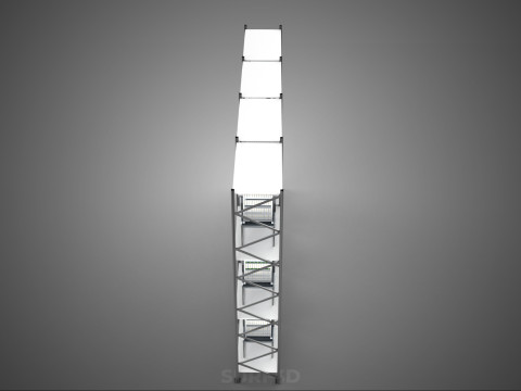 VERTICAL SHELF RACK TRAY ROTARY HYDROPONIC PLANT GARDEN TOWER 3D 模型