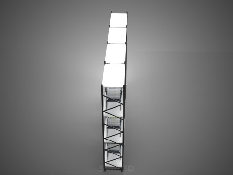 VERTICAL SHELF RACK TRAY ROTARY HYDROPONIC PLANT GARDEN TOWER 3D 模型