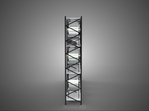 VERTICAL SHELF RACK TRAY ROTARY HYDROPONIC PLANT GARDEN TOWER 3D 模型