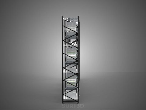 VERTICAL SHELF RACK TRAY ROTARY HYDROPONIC PLANT GARDEN TOWER 3D 模型