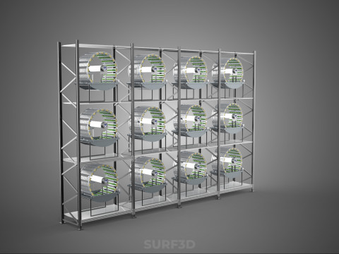 VERTICAL SHELF RACK TRAY ROTARY HYDROPONIC PLANT GARDEN TOWER 3D 模型