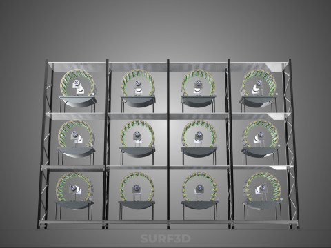 VERTICAL SHELF RACK TRAY ROTARY HYDROPONIC PLANT GARDEN TOWER 3D 模型