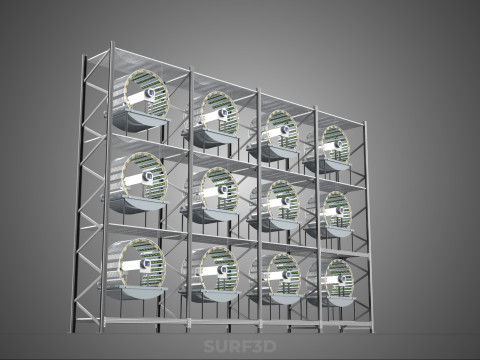 VERTICAL SHELF RACK TRAY ROTARY HYDROPONIC PLANT GARDEN TOWER 3D 模型