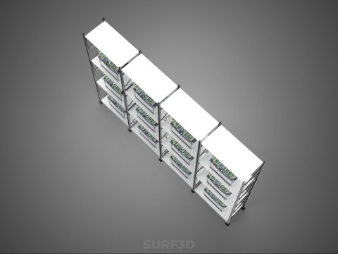 VERTICAL SHELF RACK TRAY ROTARY HYDROPONIC PLANT GARDEN TOWER 3D 模型