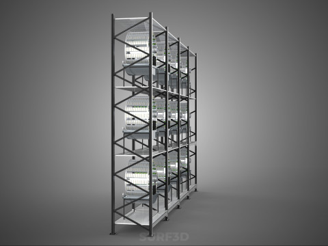 VERTICAL SHELF RACK TRAY ROTARY HYDROPONIC PLANT GARDEN TOWER 3D 模型