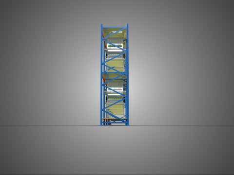 ARRAY ROW SHELF RACK TRAY ROTARY HYDROPONIC PLANT GARDEN TOWER 3D Modell