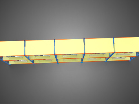 ARRAY ROW SHELF RACK TRAY ROTARY HYDROPONIC PLANT GARDEN TOWER 3D Modell