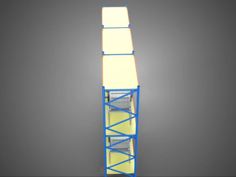 INDOOR ARRAY ROW SHELF RACK TRAY ROTARY HYDROPONIC PLANT GARDEN 3D Model