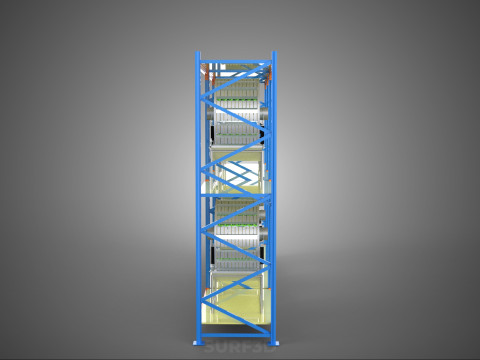 INDOOR ARRAY ROW SHELF RACK TRAY ROTARY HYDROPONIC PLANT GARDEN 3D 模型