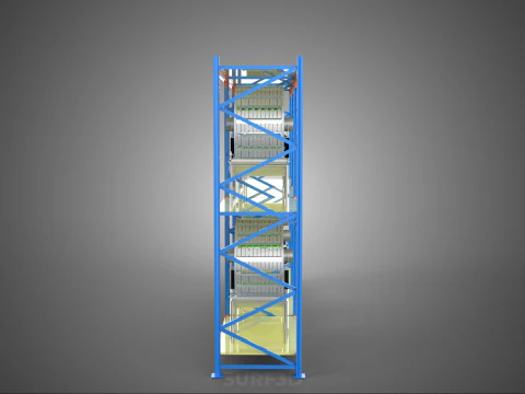 INDOOR ARRAY ROW SHELF RACK TRAY ROTARY HYDROPONIC PLANT GARDEN 3D Model