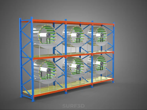 INDOOR ARRAY ROW SHELF RACK TRAY ROTARY HYDROPONIC PLANT GARDEN 3D Model
