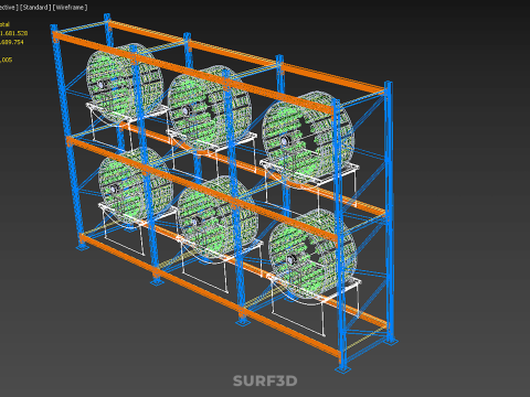 INDOOR ARRAY ROW SHELF RACK TRAY ROTARY HYDROPONIC PLANT GARDEN 3D 模型