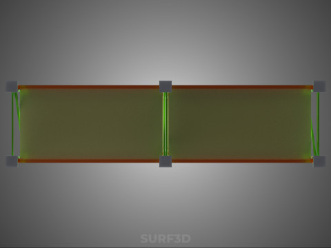 줄 배열 선반 랙 트레이 회전식 수경 식물 정원 실내 3D 모델