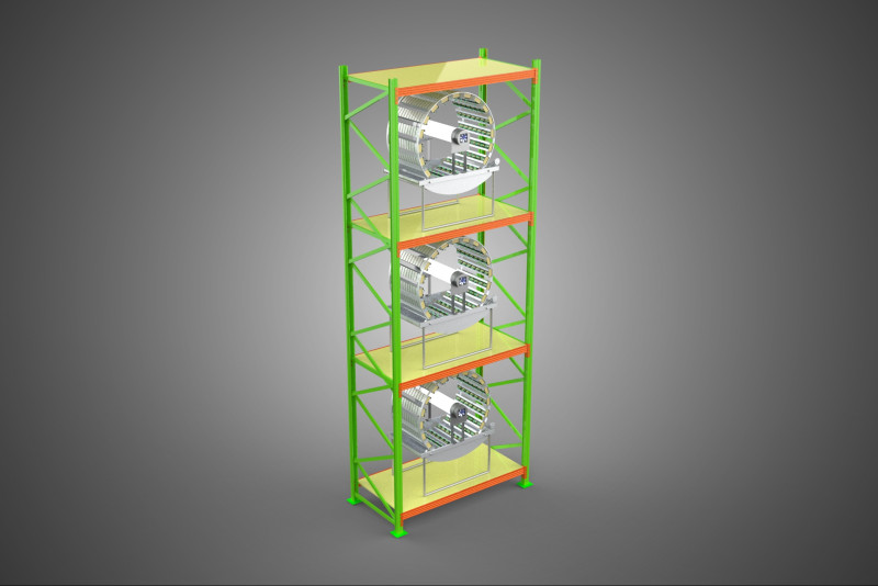 VERTICAL GARDEN TOWER ROTARY HYDROPONIC PLANT FARM LIGHT GROW 3D 模型 .c4d .max .obj .3ds .fbx .stl .blend 