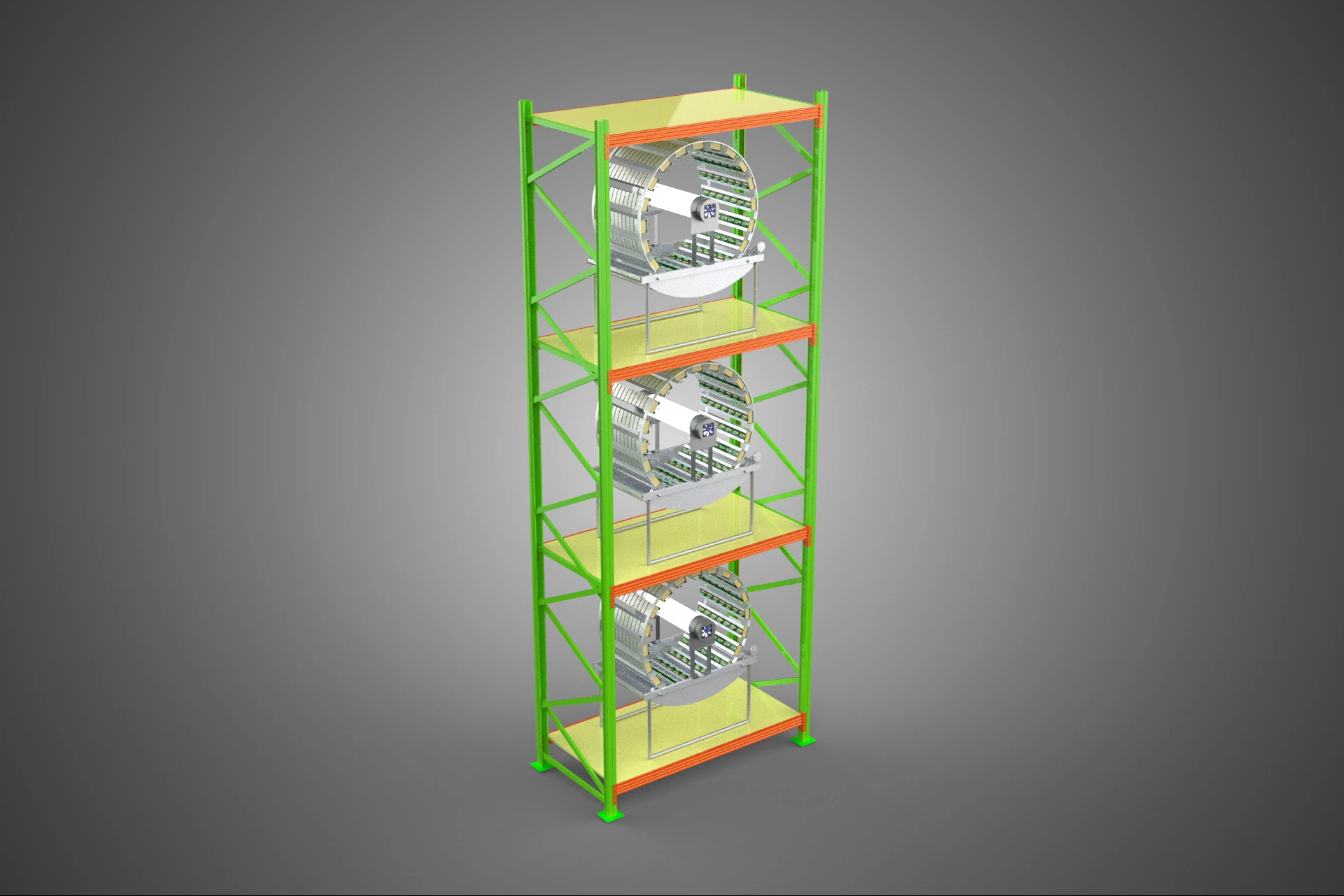 VERTICAL GARDEN TOWER ROTARY HYDROPONIC PLANT FARM LIGHT GROW 3D Model .c4d .max .obj .3ds .fbx .stl .blend 