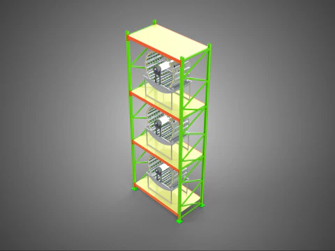 VERTICAL GARDEN TOWER ROTARY HYDROPONIC PLANT FARM LIGHT GROW 3D Model