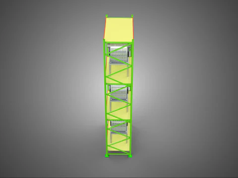 VERTICAL GARDEN TOWER ROTARY HYDROPONIC PLANT FARM LIGHT GROW 3D Model