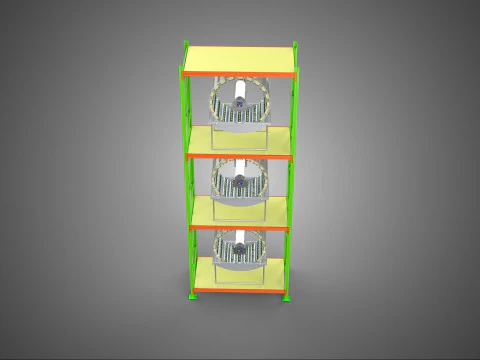 VERTICAL GARDEN TOWER ROTARY HYDROPONIC PLANT FARM LIGHT GROW 3D Model