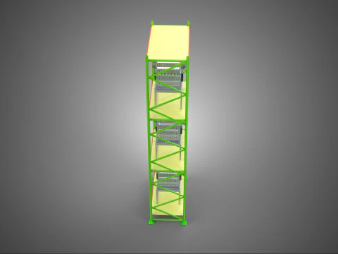 VERTICAL GARDEN TOWER ROTARY HYDROPONIC PLANT FARM LIGHT GROW 3D Model