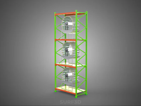VERTICAL GARDEN TOWER ROTARY HYDROPONIC PLANT FARM LIGHT GROW 3D Model