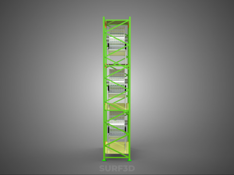 VERTICAL GARDEN TOWER ROTARY HYDROPONIC PLANT FARM LIGHT GROW 3D 模型