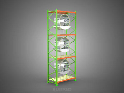 VERTICAL GARDEN TOWER ROTARY HYDROPONIC PLANT FARM LIGHT GROW 3D Model