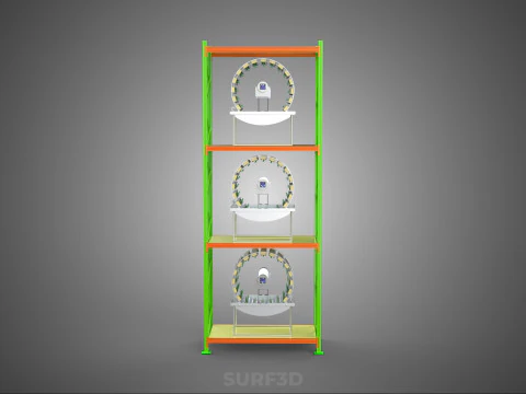 VERTICAL GARDEN TOWER ROTARY HYDROPONIC PLANT FARM LIGHT GROW 3D Model
