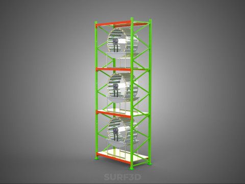 VERTICAL GARDEN TOWER ROTARY HYDROPONIC PLANT FARM LIGHT GROW 3D 模型