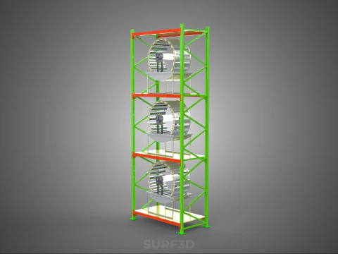 VERTICAL GARDEN TOWER ROTARY HYDROPONIC PLANT FARM LIGHT GROW 3D Model
