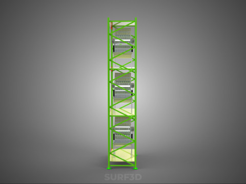 VERTICAL GARDEN TOWER ROTARY HYDROPONIC PLANT FARM LIGHT GROW 3D 模型