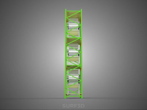 VERTICAL GARDEN TOWER ROTARY HYDROPONIC PLANT FARM LIGHT GROW 3D 模型