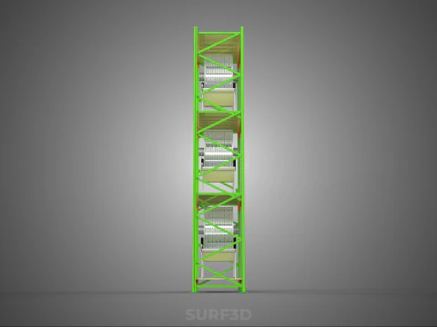 VERTICAL GARDEN TOWER ROTARY HYDROPONIC PLANT FARM LIGHT GROW 3D Model