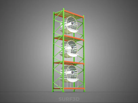 VERTICAL GARDEN TOWER ROTARY HYDROPONIC PLANT FARM LIGHT GROW 3D Model
