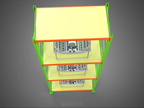 VERTICAL GARDEN TOWER ROTARY HYDROPONIC PLANT FARM LIGHT GROW 3D Model
