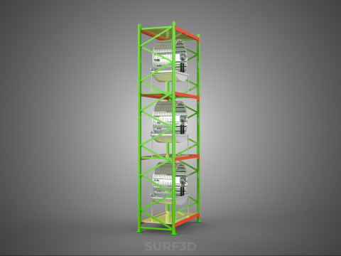 VERTICAL GARDEN TOWER ROTARY HYDROPONIC PLANT FARM LIGHT GROW 3D 模型